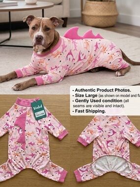 Pink Shark-Print Pajama Set with Fin Detail by